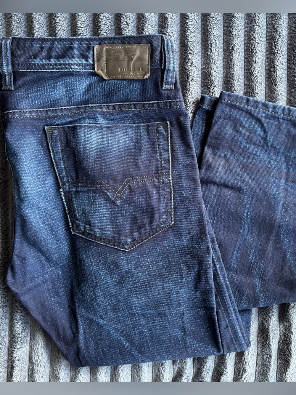 Diesel Men's Dark Blue Bootcut Jeans